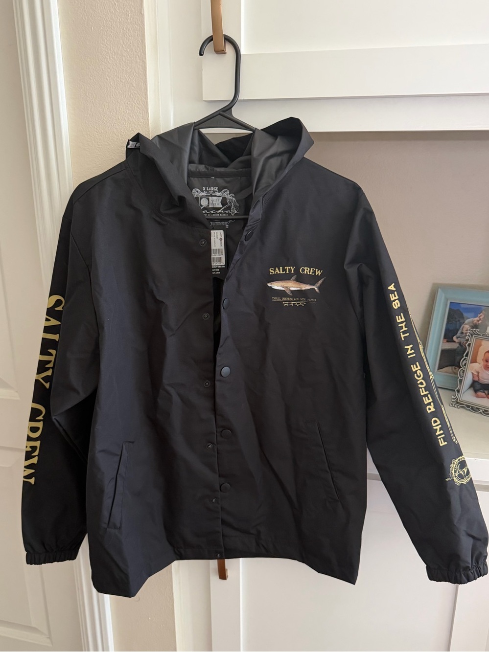 Boys Salty Crew Bruce Snap Windbreaker Jacket
